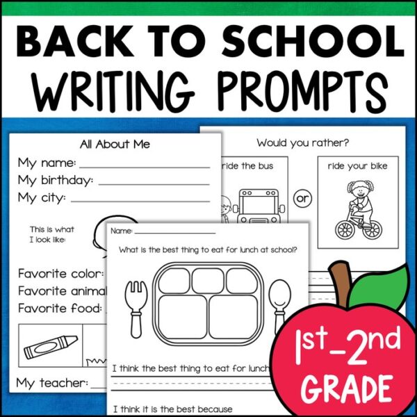 back to school writing activities